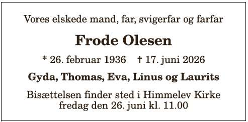 Frode Olsen - 1210413600