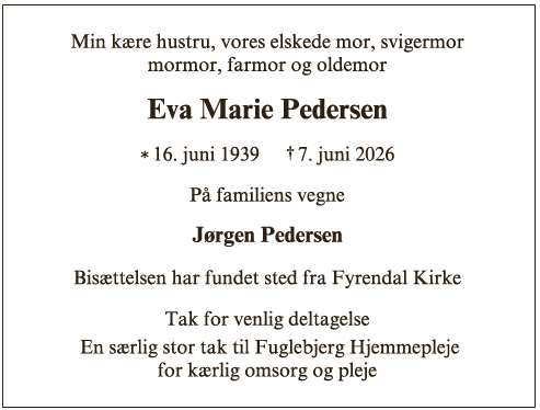 Eva Marie Pedersen - ID 75423