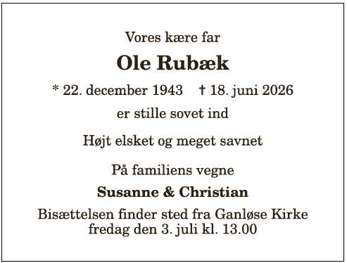 Ole Rubæk - 1210414238