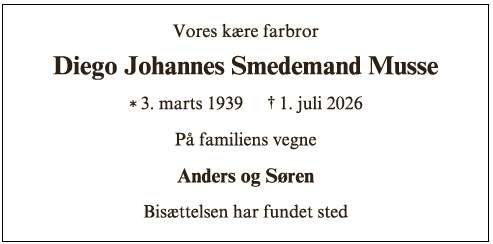 Diego Johannes Smedemand Musse - ID76321