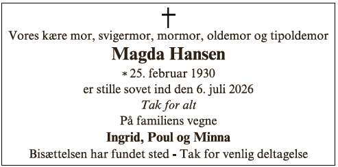 Magde Hansen ID: 76353