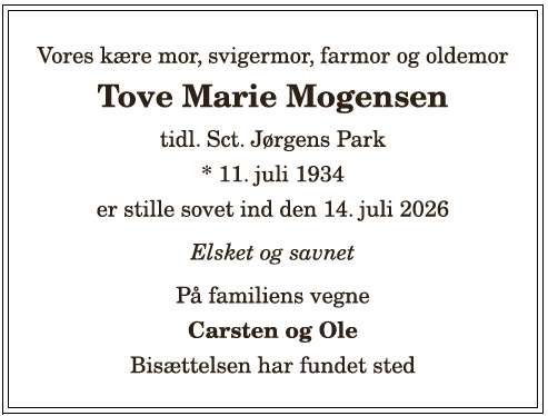 Tove Marie Mogensen - 1210416028