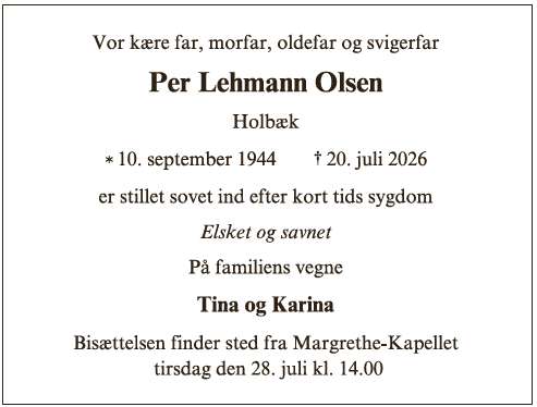 Per Lehmann Olsen ID: 76742