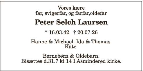 Peter Selch Laursen ID: 21655