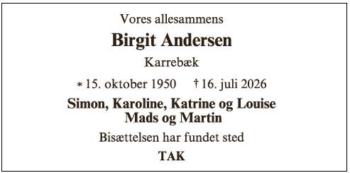 Birgit Andersen - ID 76766
