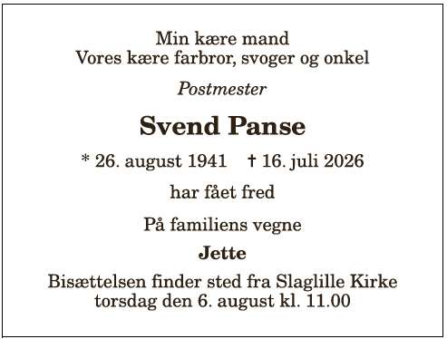 Svend Panse - 1210416353