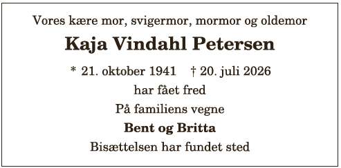 Kaja J. V. Petersen - 1210416612