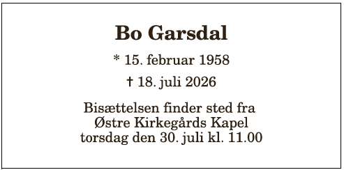 Bo Garsdal - 1210416361