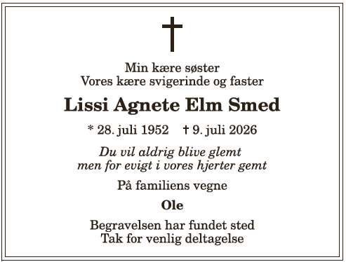 Lissi Agnete Smed - 1210415468