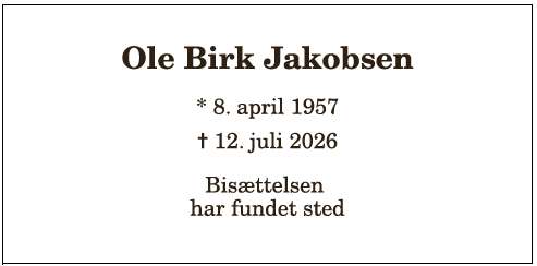 Ole Birk Jakobsen - 1210415840