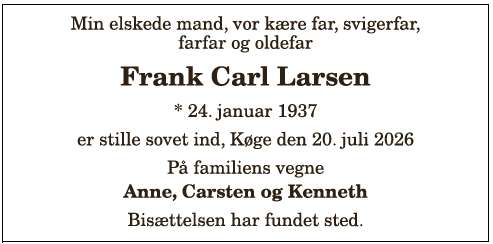 Frank Carl Larsen - 1210416534