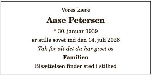 Aase Petersen - 1210415909