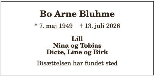 Bo Arne Bluhme - 1210415730