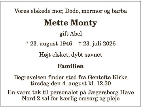 Mette Monty - 1210416922