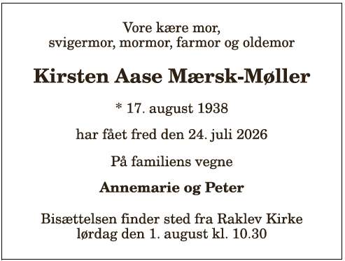Kirsten Aase Mærsk-Møller - 1210416936