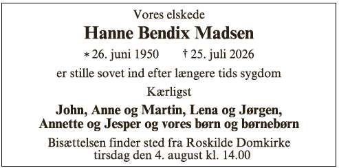 Hanne Bendix Madsen - ID 76921