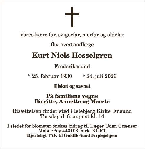 Kurt Niels Hesselgren ID: 21685