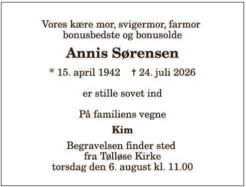 Annis Sørensen - 1210416962