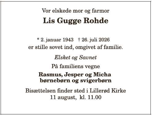 Lis Gugge Rohde - ID: 21705