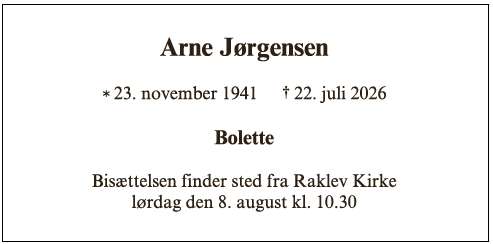 Arne Jørgensen - ID 76788