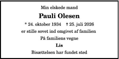 Pauli Olesen - 1210416878