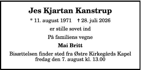 Jes Kjartan Kanstrup - 1210417117