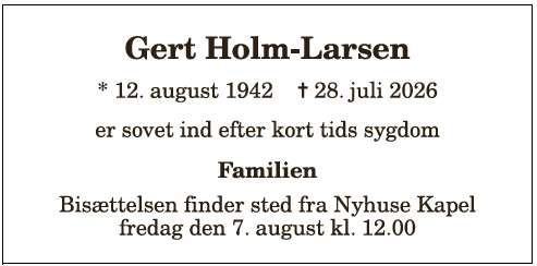 Gert Holm-Larsen - 1210417080