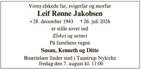Leif Rønne Jakobsen ID: 76929