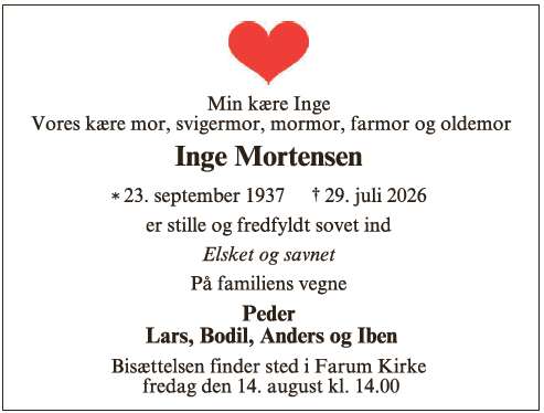 Inge Mortensen ID: 76989
