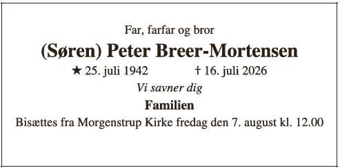 (Søren) Peter Breer-Mortensen
