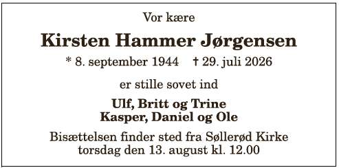 Kirsten Hammer Jørgensen - 1210417339