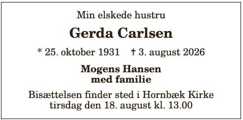 Gerda Marie Carlsen - 1210417714