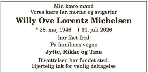 Willy Ove Lorentz Michelsen - 1210417393