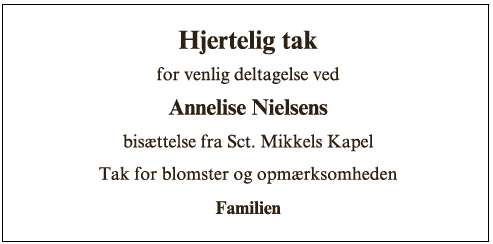 Annelise Nielsen ID: 76958