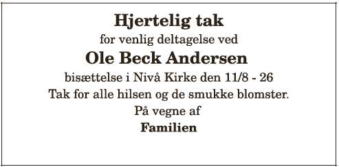 Ole Beck Andersen ID: 21758