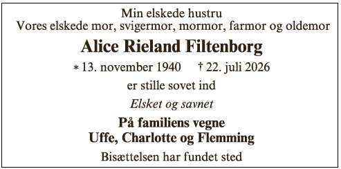 Alice Filtenborg ID: 76812