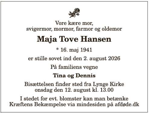 Maja Tove Hansen - 1210417548