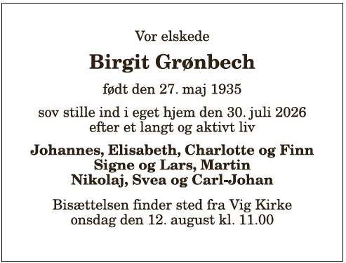 Birgit Grønbech - 1210417529