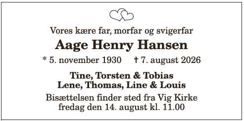 Aage Henry Hansen - 1210418088
