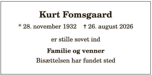 Kurt Fomsgaard - 1210420098