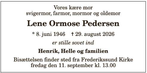 Lene Ormose Pedersen - 1210419894
