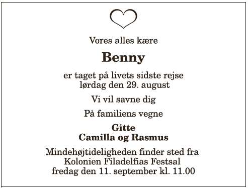 Benny Østergaard Kristensen - 1210420136