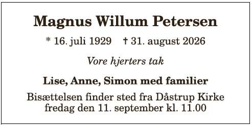 Magnus Jens Willum Petersen - 1210420028