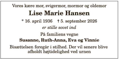 Lise Marie Hansen - 1210420477