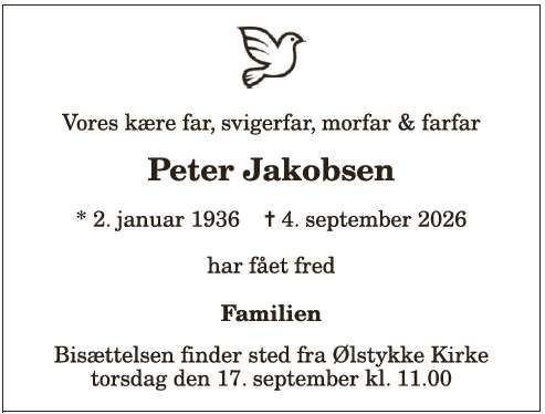 Peter Jakobsen - 1210420526