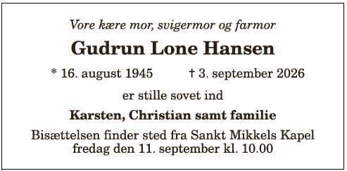 Gudrun Lone Hansen - 1210420573
