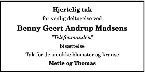 Benny Geert Andrup Madsen