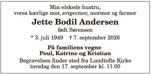 Jette Bodil Andersen - 1210420825