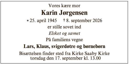 Karin Jørgensen - ID 78409