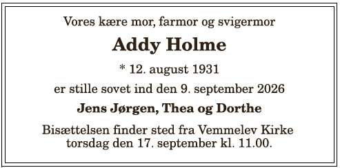 Addy Holme - 1210420764